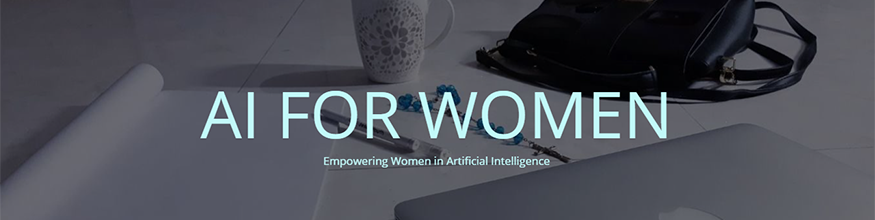 Banner with AI for women on